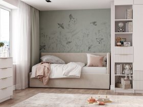 Диван-кровать Бенто (крем) в Евсино - evsino.mebel-nsk.ru | фото