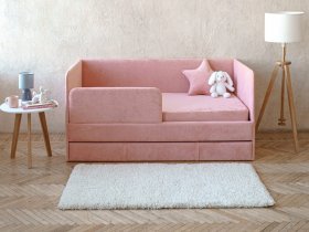 Диван-кровать Happy (коралловый) в Евсино - evsino.mebel-nsk.ru | фото