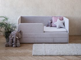 Диван-кровать Happy (светло-серый) в Евсино - evsino.mebel-nsk.ru | фото
