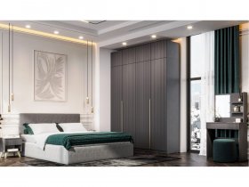 Гардеробная Эккервуд (графит) в Евсино - evsino.mebel-nsk.ru | фото
