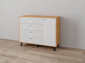 Комод «Катрин-13» (дуб крафт золотой/карбон фарфор) в Евсино - evsino.mebel-nsk.ru | фото