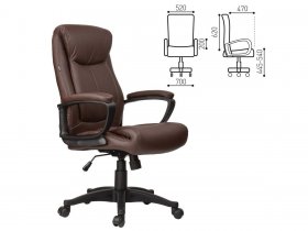 Кресло офисное BRABIX Enter EX-511, коричневое в Евсино - evsino.mebel-nsk.ru | фото