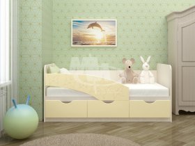 Кровать детская Бабочки 1,6 м в Евсино - evsino.mebel-nsk.ru | фото