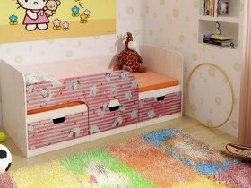 Кровать детская с ящиками 1,86 Минима Hello Kitty в Евсино - evsino.mebel-nsk.ru | фото