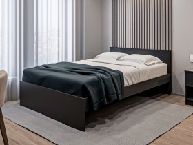 Кровать двуспальная 1,4м Бруклин СБ-3353 (диамант серый) в Евсино - evsino.mebel-nsk.ru | фото