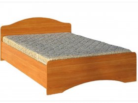 Кровать двуспальная 1,6м-1 (круглая спинка) в Евсино - evsino.mebel-nsk.ru | фото