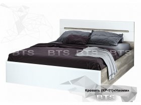 Кровать двуспальная 1,6 м  Наоми КР-11 в Евсино - evsino.mebel-nsk.ru | фото