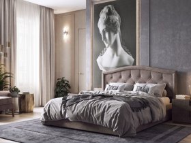 Кровать двуспальная мягкая Верона-2 1,6 м в Евсино - evsino.mebel-nsk.ru | фото