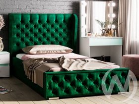 Кровать двуспальная с под.мех. 1,6м Франческа (изумруд) в Евсино - evsino.mebel-nsk.ru | фото