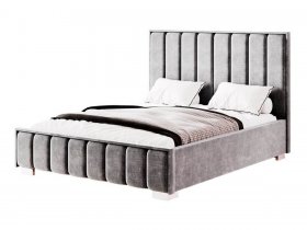 Кровать двуспальная с под.мех. 1,6м Мирабель (графит) в Евсино - evsino.mebel-nsk.ru | фото