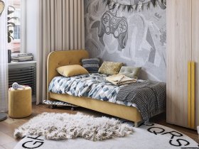 Кровать односпальная Лео 0,9 м в Евсино - evsino.mebel-nsk.ru | фото