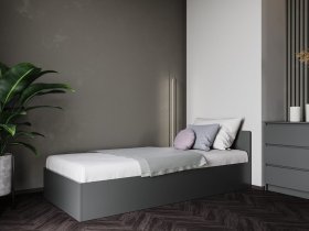 Кровать односпальная Мори КРМ 900.1 (графит) в Евсино - evsino.mebel-nsk.ru | фото