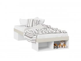 Кровать «Сканди» ТД-386.12.02 (дуб гарден/белая) в Евсино - evsino.mebel-nsk.ru | фото