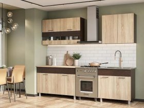 Кухонный гарнитур Босфор 2,0м (дуб сонома/венге) в Евсино - evsino.mebel-nsk.ru | фото