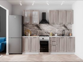 Кухонный гарнитур Империя 2,0 м (ясень шимо светлый) в Евсино - evsino.mebel-nsk.ru | фото