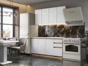 Кухонный гарнитур Ника 1,6 м (белый) в Евсино - evsino.mebel-nsk.ru | фото