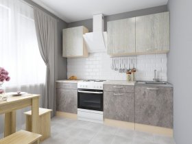 Модульная кухня Йота (пикард/цемент) в Евсино - evsino.mebel-nsk.ru | фото