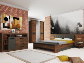 Модульная спальня Глазго в Евсино - evsino.mebel-nsk.ru | фото