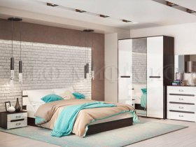 Модульная спальня Ким в Евсино - evsino.mebel-nsk.ru | фото