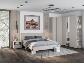 Модульная спальня Люмо (кашемир) в Евсино - evsino.mebel-nsk.ru | фото