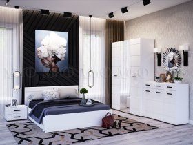 Модульная спальня Нэнси NEW в Евсино - evsino.mebel-nsk.ru | фото