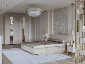 Модульная спальня Одетта (дуб эндгрей/меланж) в Евсино - evsino.mebel-nsk.ru | фото