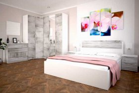 Модульная спальня Сорренто в Евсино - evsino.mebel-nsk.ru | фото