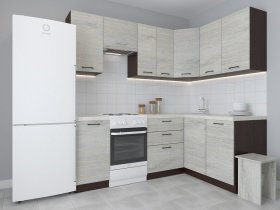 Модульная угловая кухня 1,4м*2,1м Лада (пикард) в Евсино - evsino.mebel-nsk.ru | фото