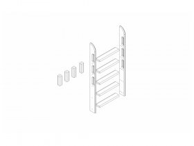 Пакет №10 Прямая лестница и опоры для двухъярусной кровати Соня в Евсино - evsino.mebel-nsk.ru | фото