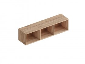Полка настенная открытая Сицилия (дуб альпийский/тефия) в Евсино - evsino.mebel-nsk.ru | фото