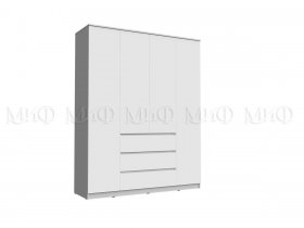 Шкаф 1600 с ящиками Челси (белый) в Евсино - evsino.mebel-nsk.ru | фото
