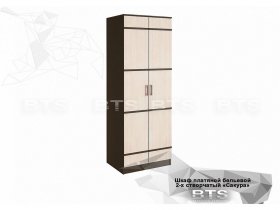 Шкаф двухстворчатый платяной-бельевой Сакура (BTS) в Евсино - evsino.mebel-nsk.ru | фото