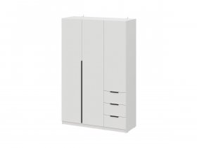 Шкаф трехстворчатый с ящиками ШК-22 (белый) в Евсино - evsino.mebel-nsk.ru | фото