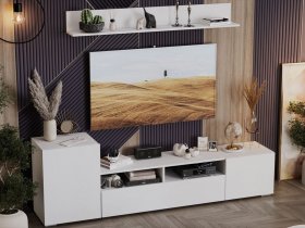 Стенка «Сильвия» (белый ясень) в Евсино - evsino.mebel-nsk.ru | фото