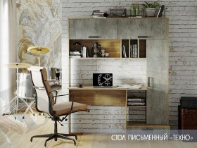 Стол письменный  Техно в Евсино - evsino.mebel-nsk.ru | фото
