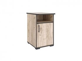 Тумба однодверная Тм077.0 Гермес лофт (дуб крафт серый) в Евсино - evsino.mebel-nsk.ru | фото