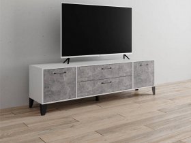 Тумба под ТВ Парус-13 (белый/ателье светлое) в Евсино - evsino.mebel-nsk.ru | фото
